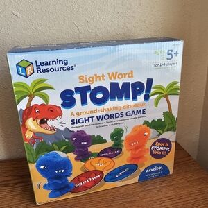 Learning Resources Sight Word Stomp Game 5+ Kids 1-4 Players Complete Reading
